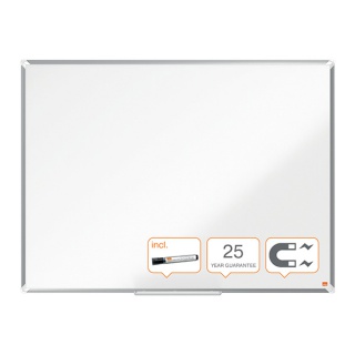 Tablica porcelanowa Nobo Premium Plus, 1200 x 900mm, rama aluminiowa, biała, Tablice suchościeralne, Prezentacja