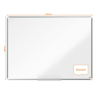Tablica porcelanowa Nobo Premium Plus, 1200 x 900mm, rama aluminiowa, biała, Tablice suchościeralne, Prezentacja