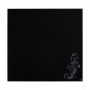 Dryness board. -magn. SIGEL, (480 x 480 x 15mm), glass, with a flower pattern, black