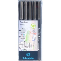Fineliner set SCHNEIDER Pictus, 5pcs, mix of colors and thickness