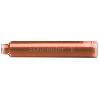 Naboje do piór SCHNEIDER, 6 szt., apricot / morelowy, Pióra, Artykuły do pisania i korygowania