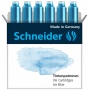 Naboje do piór SCHNEIDER, 6 szt., ice blue / błękitny, Pióra, Artykuły do pisania i korygowania