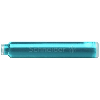 Naboje do piór SCHNEIDER, 6 szt., bermuda blue / morski, Pióra, Artykuły do pisania i korygowania