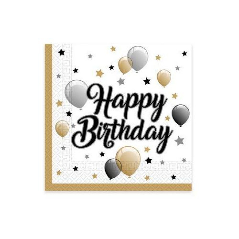 SERWERKI PAPIEROWY "BALLONS HAPPY BIRTHDAY" 33X33, Podkategoria, Kategoria