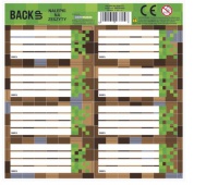 NALEPKI NA ZESZYTY BACKUP 4 A 68 GAME 25szt., Podkategoria, Kategoria