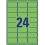 Etykiety usuwalne kolorowe Avery Zweckform; A4, 20 ark./op., 63,5 x 33,9 mm, zielone, Etykiety do organizowania i archiwizowania, Papier i etykiety