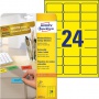 Etykiety usuwalne kolorowe Avery Zweckform; A4, 20 ark./op., 63,5 x 33,9 mm, żółte, Etykiety do organizowania i archiwizowania, Papier i etykiety