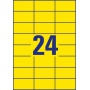 Etykiety trwałe kolorowe Avery Zweckform; A4, 100 ark./op., 70 x 37 mm, żółte, Etykiety do organizowania i archiwizowania, Papier i etykiety