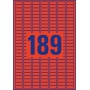 Etykiety usuwalne kolorowe Avery Zweckform; A4, 20 ark./op., 25,4 x 10 mm, czerwone, Etykiety do organizowania i archiwizowania, Papier i etykiety
