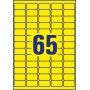 Etykiety usuwalne kolorowe Avery Zweckform; A4, 20 ark./op., 38,1 x 21,2 mm, żółte, Etykiety do organizowania i archiwizowania, Papier i etykiety