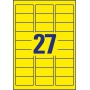 Usuwalne etykiety neonowe Avery Zweckform, A4, 25 ark./op., 63,5 x 29,6 mm, żółte neonowe, Etykiety do oznaczania, Papier i etykiety