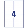 Etykiety błyszczące Avery Zweckform, A4, 40 ark./op., 99,1 x 139 mm, białe, Etykiety do oznaczania, Papier i etykiety