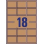 Brązowe etykiety na produkty Avery Zweckform, A4, 25 ark./op., 62 x 42 mm, prostokątne, Etykiety do oznaczania, Papier i etykiety