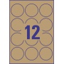 Brązowe etykiety na produkty Avery Zweckform, A4, 25 ark./op., Ø60 mm, okrągłe, Etykiety do oznaczania, Papier i etykiety