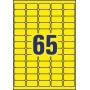 Usuwalne etykiety neonowe Avery Zweckform, A4, 25 ark./op., 38,1 x 21,2 mm, żółte neonowe, Etykiety do oznaczania, Papier i etykiety