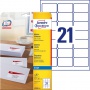 Etykiety adresowe białe Avery Zweckform; A4, 25 ark./op., 63,5 x 38,1 mm, Etykiety na listy i koperty, Papier i etykiety