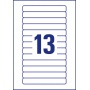 Usuwalne etykiety na kasety wideo Avery Zweckform; A4, 25 ark./op., 147,3 x 20 mm, białe, Etykiety na nośniki danych, Papier i etykiety