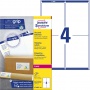 Białe etykiety wysyłkowe Avery Zweckform; A4, 100 ark./op., 99,1 x 139 mm, Etykiety na paczki i przesyłki, Papier i etykiety