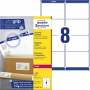 Białe etykiety wysyłkowe Avery Zweckform; A4, 100 ark./op., 99,1 x 67,7 mm, Etykiety na paczki i przesyłki, Papier i etykiety