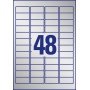 Etykiety znamionowe srebrne Avery Zweckform; A4, 20 ark./op., 45,7 x 21,2 mm, poliestrowe, Etykiety ochronne i zabezpieczające, Papier i etykiety