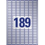 Etykiety znamionowe srebrne Avery Zweckform; A4, 20 ark./op., 25,4 x 10 mm, poliestrowe, Etykiety ochronne i zabezpieczające, Papier i etykiety