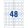 Tabliczki inspekcyjne plomby Avery Zweckform, A4, 10 ark./op., 480 et./op.; Ø20mm; białe, Etykiety ochronne i zabezpieczające, Papier i etykiety