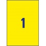 Etykiety Heavy Duty Avery Zweckform; A4, 20 ark./op., 210 x 297 mm, żółte, poliestrowe, Etykiety ochronne i zabezpieczające, Papier i etykiety