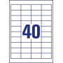 Trwałe etykiety uniwersalne Avery Zweckform; A4, 30 ark./op., 48,5 x 25,4 mm, białe, Etykiety uniwersalne, Papier i etykiety