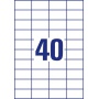Trwałe etykiety uniwersalne Avery Zweckform; A4, 100 ark./op., 52,5 x 29,7 mm, białe, Etykiety uniwersalne, Papier i etykiety