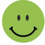 Kółka z symbolami do zaznaczania w dyspenserze 'Uśmiechnięta buźka', trwałe, 250 szt. / rolka, Ø19 mm, zielone, Avery Zweckform, Kółka do zaznaczania, Papier i etykiety