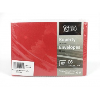 KOPERTA OZD.C6 150GR.PEARL CZERWONY K /10/, Podkategoria, Kategoria