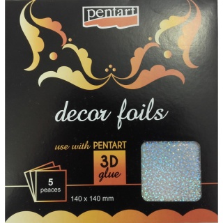 PENTART FOLIA 14X14cm HOLOGRAF.BROKATOWA 5ark., Podkategoria, Kategoria