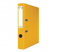Segregator BASIC-S z szyną, PP, A4/50mm, żółty, Segregatory polipropylenowe, Archiwizacja dokumentów