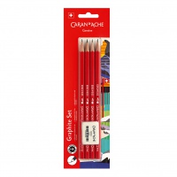 Ołówki HB Edelweiss 4szt + gumka, blister, Ołówki, Artykuły do pisania i korygowania