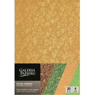 KARTON OZD. A4 200g MIX WZ.SIŁA ZIELENI 20ark., Podkategoria, Kategoria