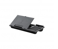 Laptop support with mouse pad Q-CONNECT, 51.8 x 28.1 x 5.9 cm, black