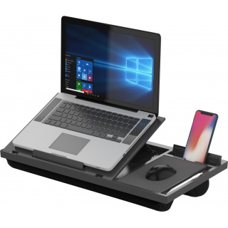 Podstawa pod laptopa z podkładką pod mysz Q-CONNECT, 51,8 x 28,1 x 5,9 cm, czarna, Ergonomia, Akcesoria komputerowe