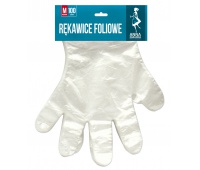 Foil gloves ANNA ZARADNA, size M, 100 pcs. on blister, colorless