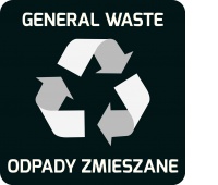 Self-adhesive sticker for baskets EKO ALDA, mixed waste