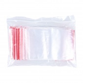 String bag DONAU, 70x100mm, 100pcs, transparent