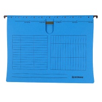 Suspension File DONAU with filling strip fastener, A4, 230gsm, blue, Hanging folders, Document archiving