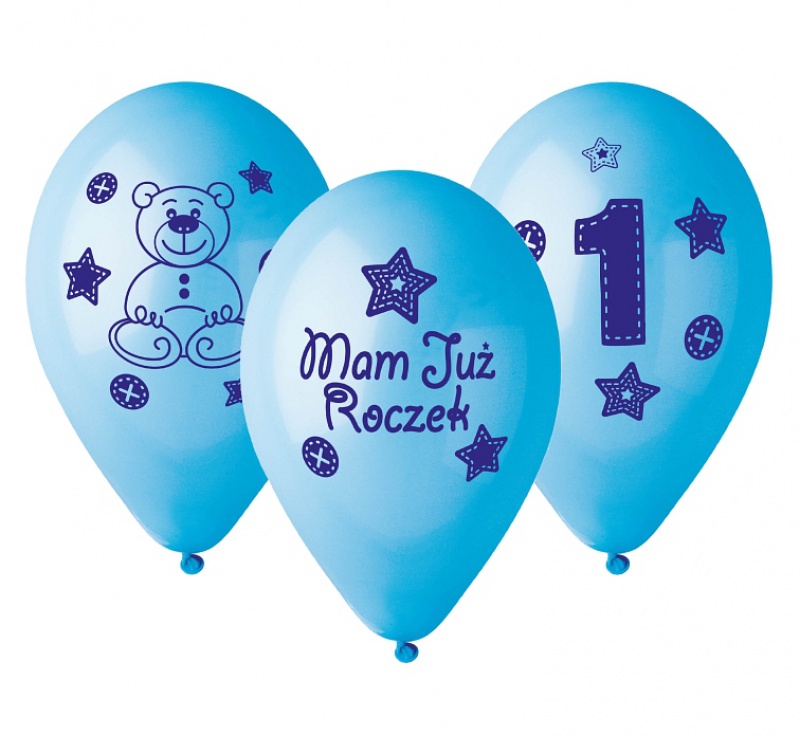 BALONY PREMIUM "MOJE 1 URODZINY NIEB." 12" /5/, Podkategoria, Kategoria