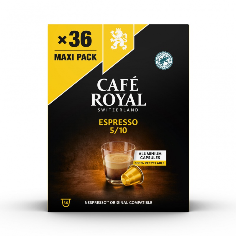 Kapsułki kawowe CAFE ROYAL ESPRESSO, 36 szt, Kawa, Artykuły spożywcze