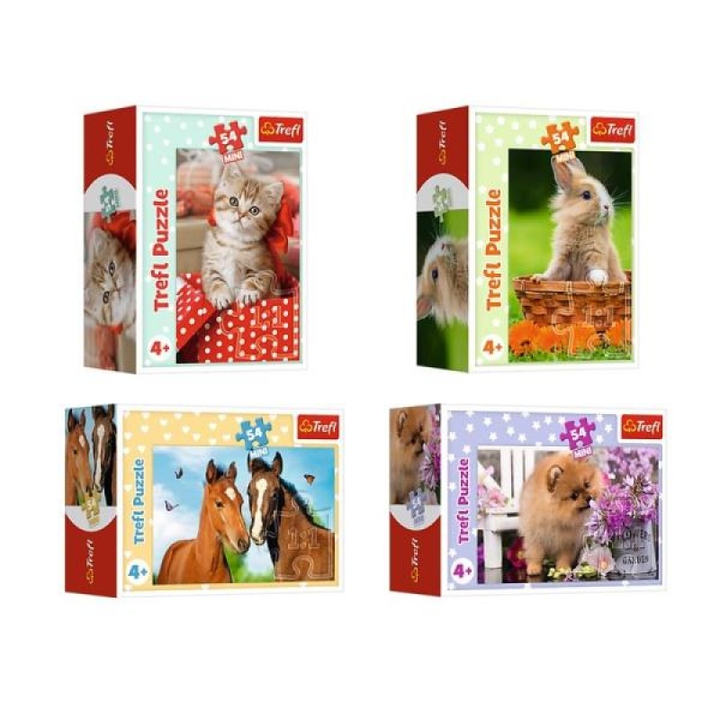 Puzzle 54 Mini - Urocze zwierzątka, Mini, Puzzle
