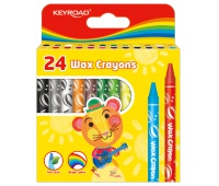 Wax crayons KEYROAD, 24szt., 8mm, color mix, Art., School supplies