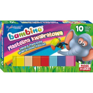PLASTELINA KWADRAT 10 KOLORÓW BAMBINO STD, Podkategoria, Kategoria