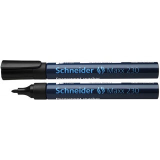 Marker permanentny SCHNEIDER Maxx 230, okrągły, 1-3mm, czarny, Markery, Artykuły do pisania i korygowania