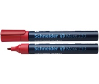 Marker permanentny SCHNEIDER Maxx 230, okrągły, 1-3mm, czerwony, Markery, Artykuły do pisania i korygowania