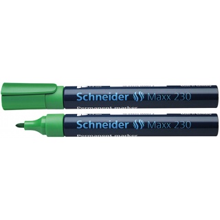 Marker permanentny SCHNEIDER Maxx 230, okrągły, 1-3mm, zielony, Markery, Artykuły do pisania i korygowania
