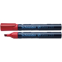Marker permanentny SCHNEIDER Maxx 233, ścięty, 1-5mm, czerwony, Markery, Artykuły do pisania i korygowania